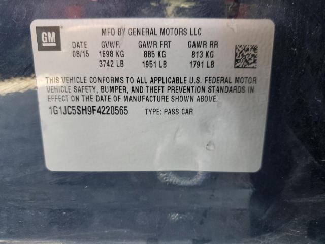 2015 CHEVROLET SONIC LT - 1G1JC5SH9F4220565