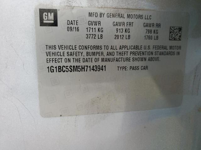 2017 CHEVROLET CRUZE LS - 1G1BC5SM5H7143941