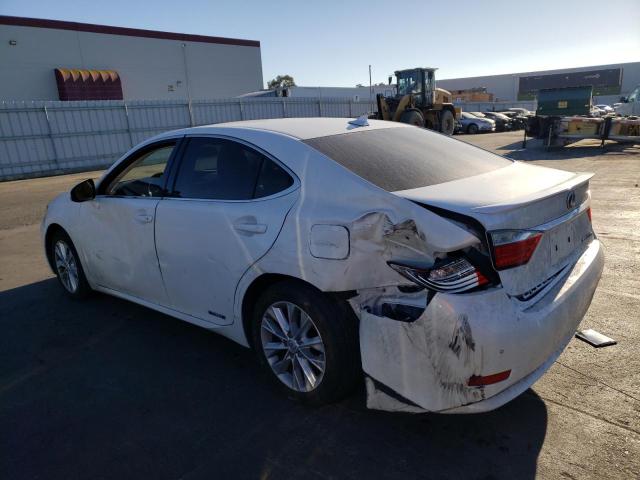 LEXUS ES 300H 2014 white  hybrid engine JTHBW1GGXE2066288 photo #3