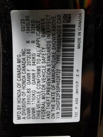 2023 HONDA CIVIC SPOR - 2HGFE2F50PH528722
