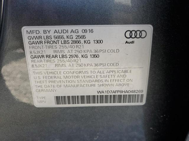 2017 AUDI Q5 PREMIUM - WA1D7AFP8HA048269