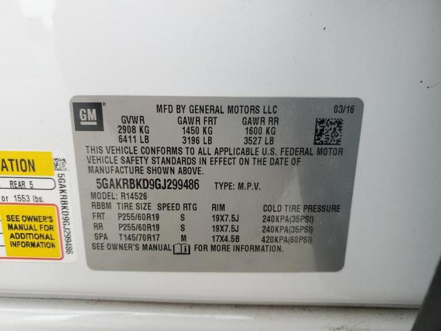 2016 BUICK ENCLAVE - 5GAKRBKD9GJ299486