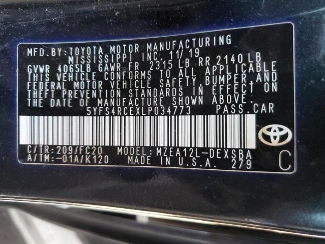 2020 TOYOTA COROLLA SE - 5YFS4RCEXLP034773