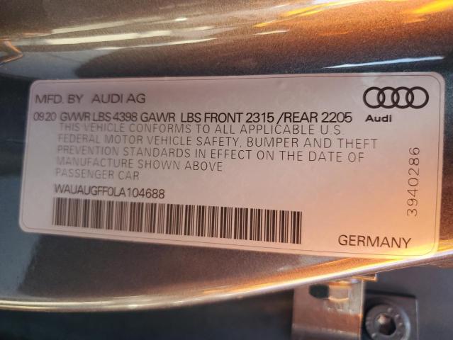 2020 AUDI A3 PREMIUM - WAUAUGFF0LA104688