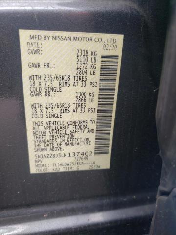 2020 NISSAN MURANO SV - 5N1AZ2BJ3LN137402