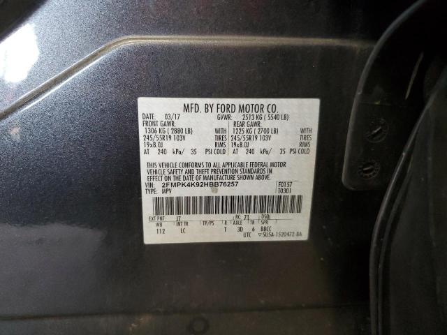2017 FORD EDGE TITAN - 2FMPK4K92HBB76257