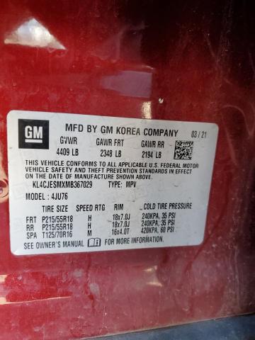 2021 BUICK ENCORE PRE - KL4CJESMXMB367029