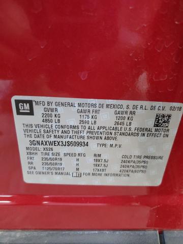 2018 CHEVROLET EQUINOX PR - 3GNAXWEX3JS609934