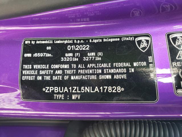 2022 LAMBORGHINI URUS ZPBUA1ZL5NLA17828
