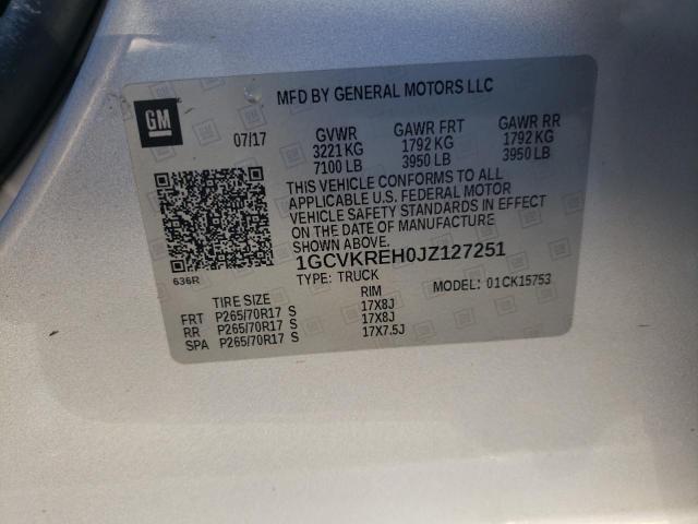 2018 CHEVROLET SILVERADO - 1GCVKREH0JZ127251