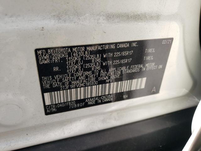 2021 TOYOTA RAV4 LE - 2T3F1RFV0MC185930