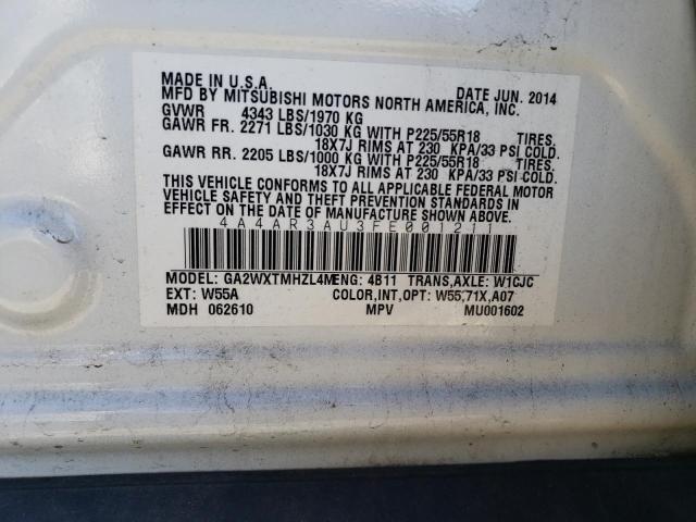 2015 MITSUBISHI OUTLANDER - 4A4AR3AU3FE001211