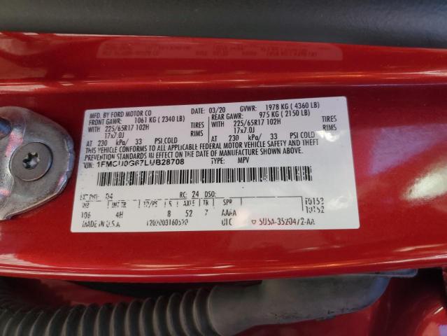 VIN 1FMCU0G67LUB28708 2020 Ford Escape, SE no.14