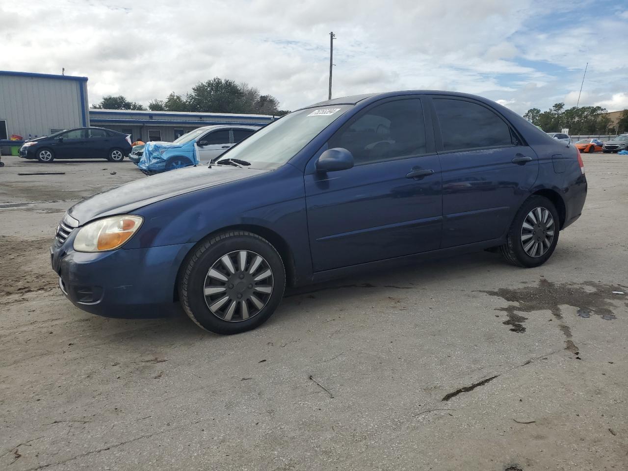 KIA SPECTRA EX 2007 blue  gas KNAFE121675438264 photo #1