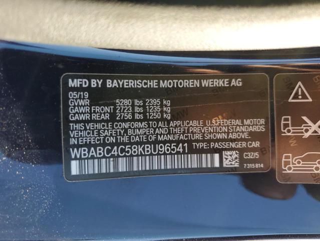 VIN WBABC4C58KBU96541 2019 BMW M8 no.12