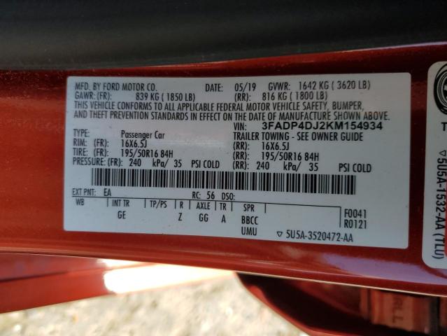 2019 FORD FIESTA ST - 3FADP4DJ2KM154934