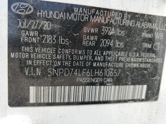 2020 HYUNDAI ELANTRA SE - 5NPD74LF6LH610657