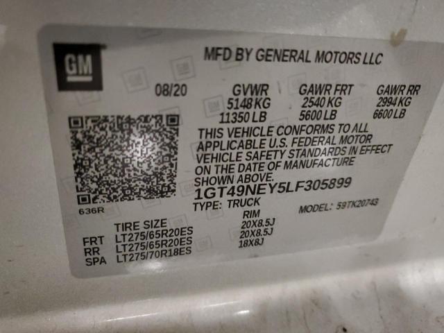 2020 GMC 2500 1GT49NEY5LF305899