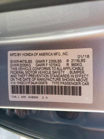 VIN 1HGCV1F34JA100976 2018 Honda Accord, Sport no.12