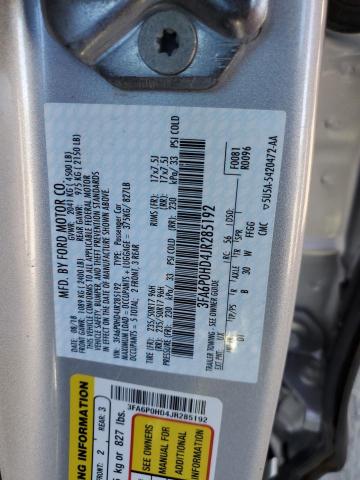 VIN 3FA6P0HD4JR285192 2018 Ford Fusion, SE no.12