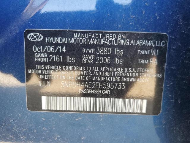 2015 HYUNDAI ELANTRA SE - 5NPDH4AE2FH595733