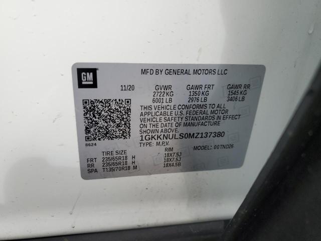 2021 GMC ACADIA SLT - 1GKKNULS0MZ137380