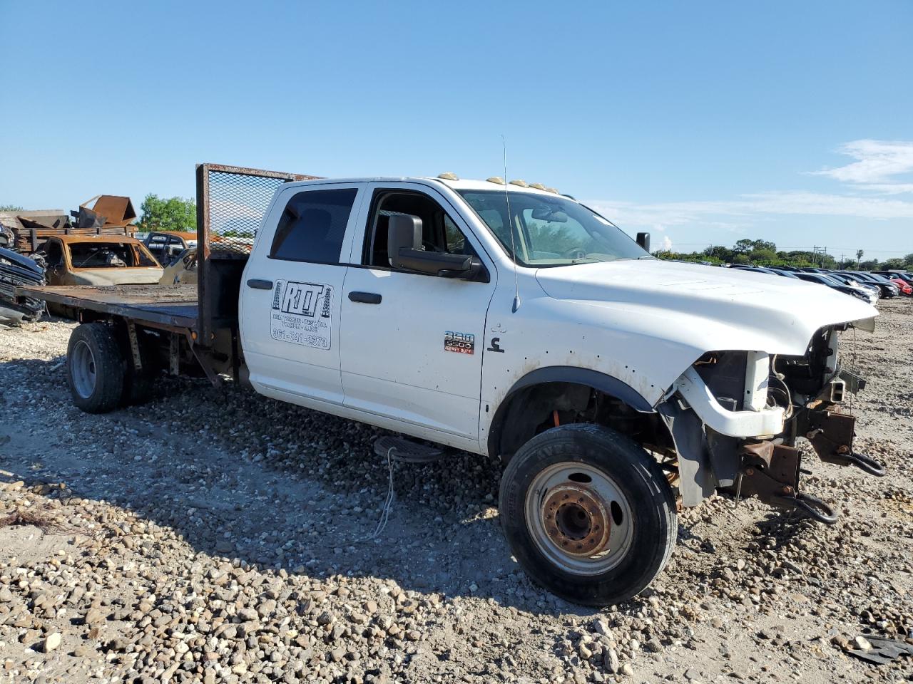 DODGE RAM 5500 S 2012 white crew cha diesel 3C7WDMFL7CG320040 photo #1