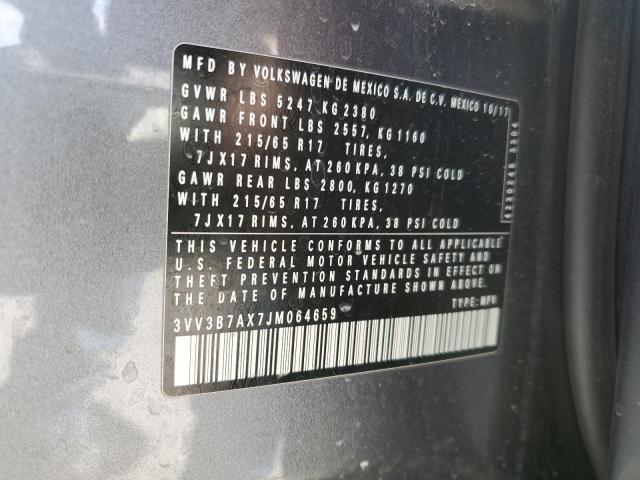 2018 VOLKSWAGEN TIGUAN SE - 3VV3B7AX7JM064659