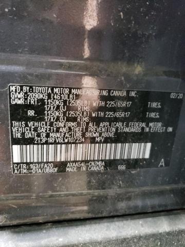 2020 TOYOTA RAV4 XLE - 2T3P1RFV6LW107234