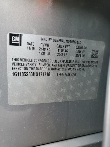2017 CHEVROLET IMPALA LT - 1G1105S33HU171718