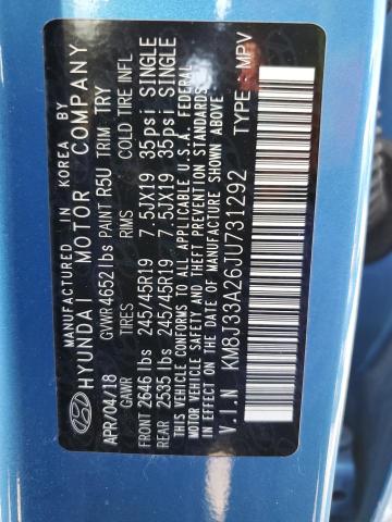 2018 HYUNDAI TUCSON VAL - KM8J33A26JU731292