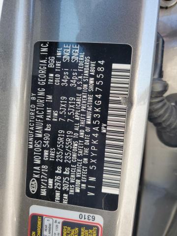 2019 KIA SORENTO SX - 5XYPK4A53KG475584