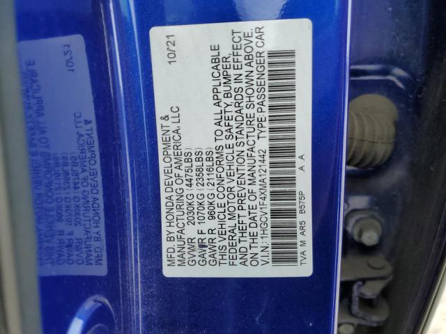 2021 HONDA ACCORD SPO - 1HGCV1F4XMA121442