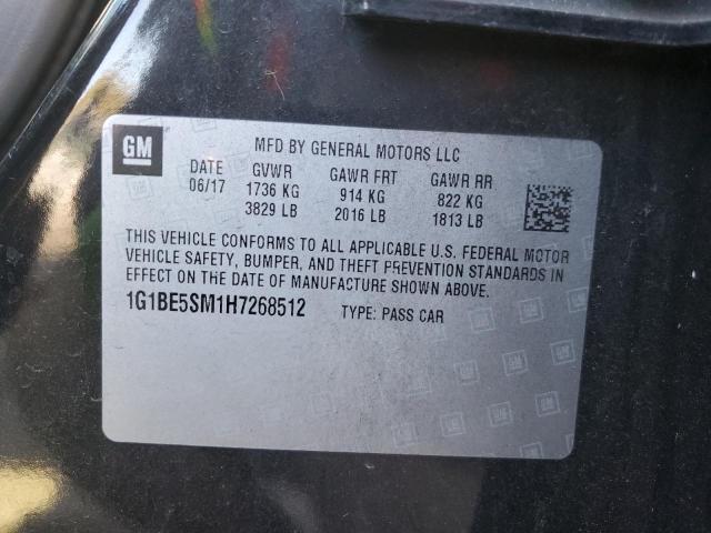 2017 CHEVROLET CRUZE LT - 1G1BE5SM1H7268512