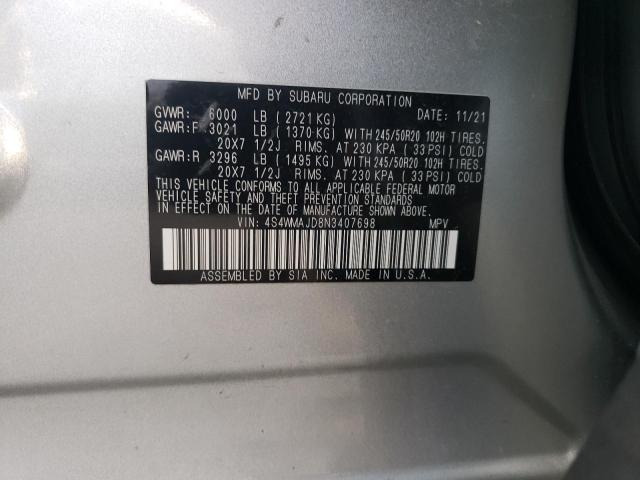 2022 SUBARU ASCENT ONY 4S4WMAJD8N3407698