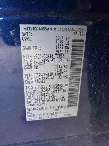 2020 NISSAN PATHFINDER - 5N1DR2BM1LC575662