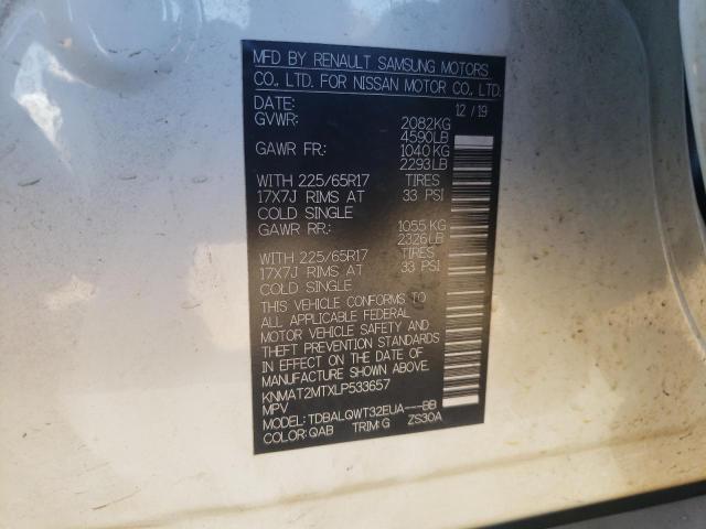 2020 NISSAN ROGUE S - KNMAT2MTXLP533657