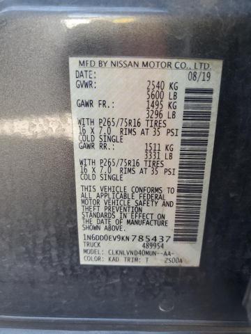 2019 NISSAN FRONTIER S - 1N6DD0EV9KN785437