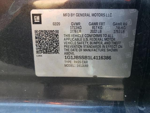 2020 CHEVROLET SONIC LS - 1G1JB5SB1L4116386