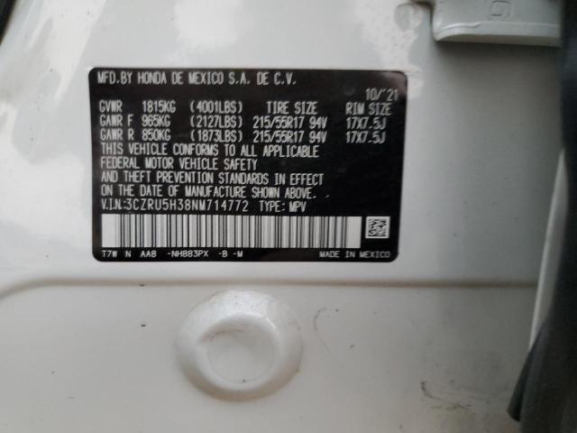 2022 HONDA HR-V 3CZRU5H38NM714772