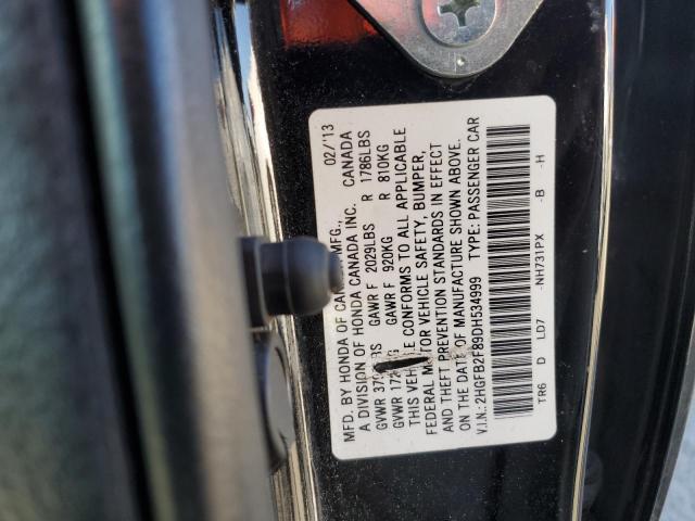 VIN 2HGFB2F89DH534999 2013 Honda Civic, EX no.12