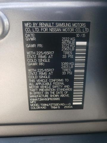 2016 NISSAN ROGUE S - KNMAT2MV6GP609981