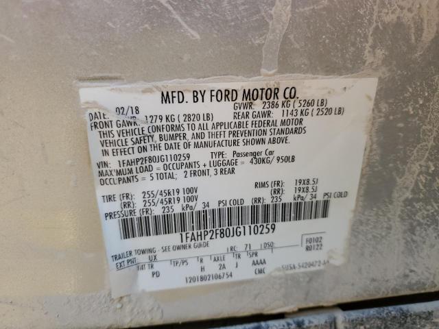 VIN 1FAHP2F80JG110259 2018 FORD TAURUS no.12