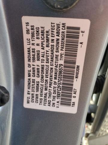 2016 HONDA CIVIC LX - 19XFC2F57GE096579