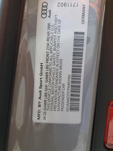 2023 AUDI RS5 WUAAWCF57PA903163