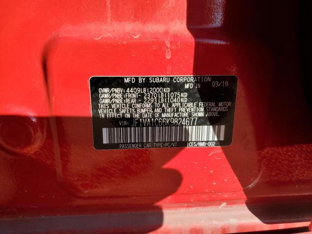 2019 SUBARU WRX PREMIU - JF1VA1C66K9824677