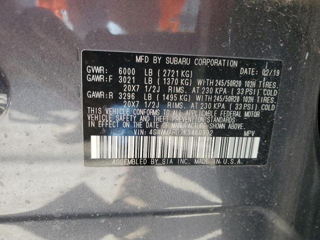 2019 SUBARU ASCENT TOU 4S4WMARD7K3460392