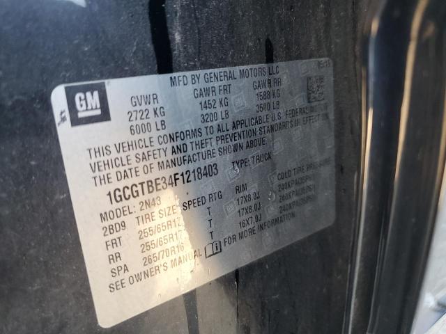 2015 CHEVROLET COLORADO L - 1GCGTBE34F1218403