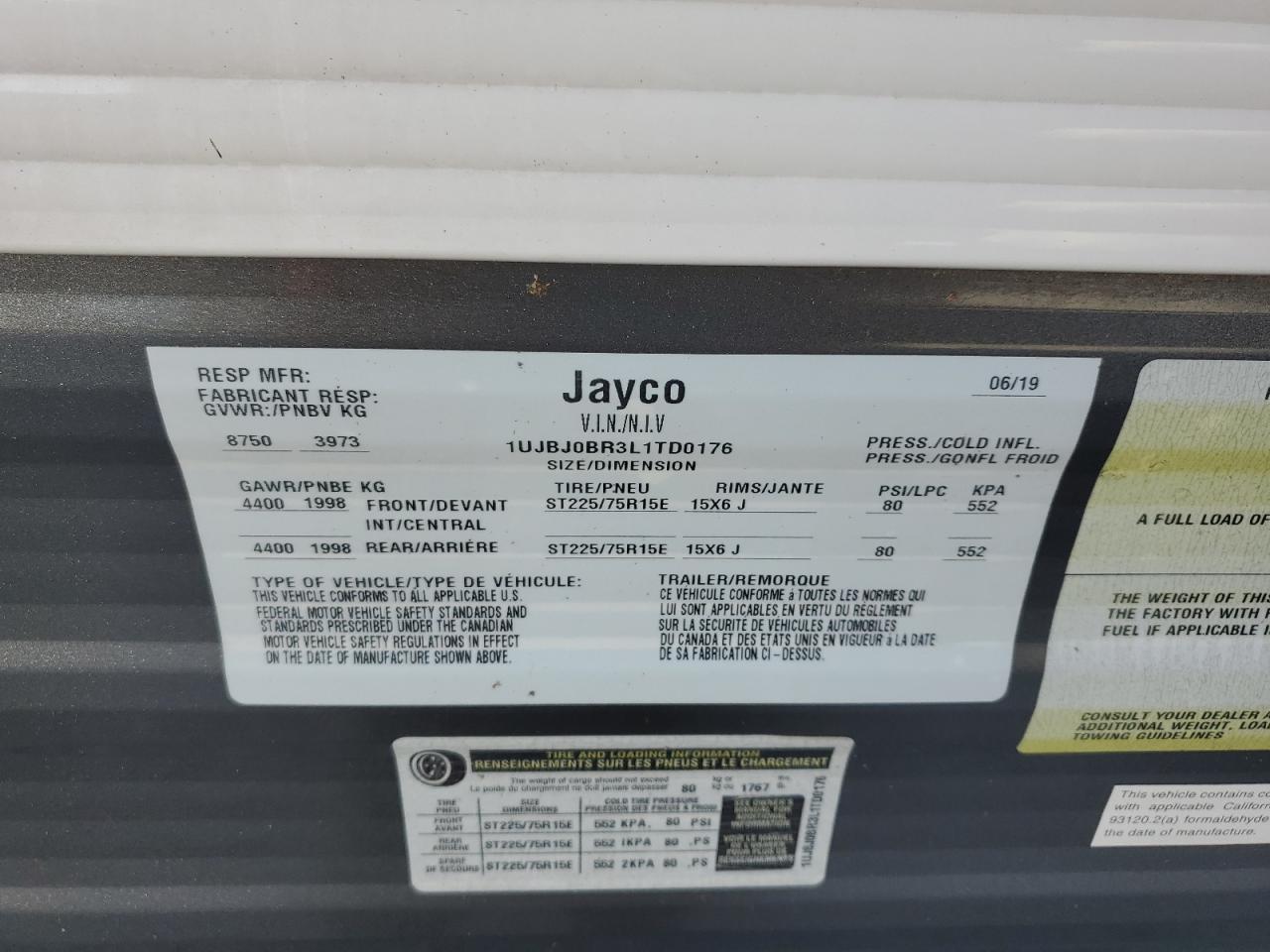 Lot #2994026945 2019 JAYCO JAY FLIGHT