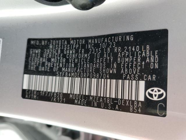 VIN 5YFB4MDE0RP098704 2024 TOYOTA COROLLA no.13